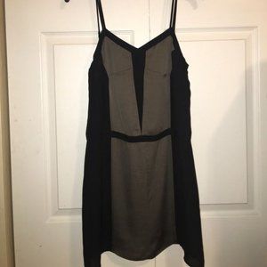 Banana Republic size 0 spaghetti short black camo green dress